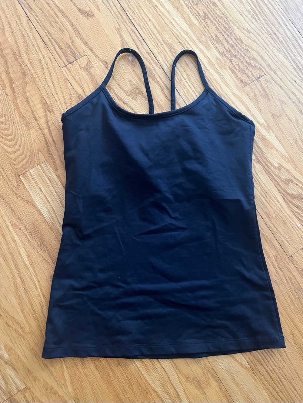 Black Women's Yogamat Spaghetti Strap Racerback Tank Top